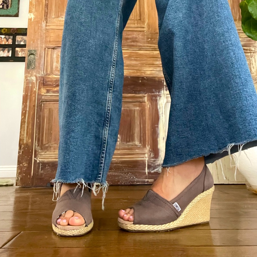 Toms wedge heels.